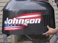 JOHNSON US flag Decals Black Background